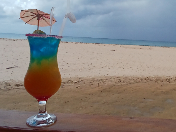 Signature tropical cocktails at the beach bar of The Captain's Table Barra Mozambique